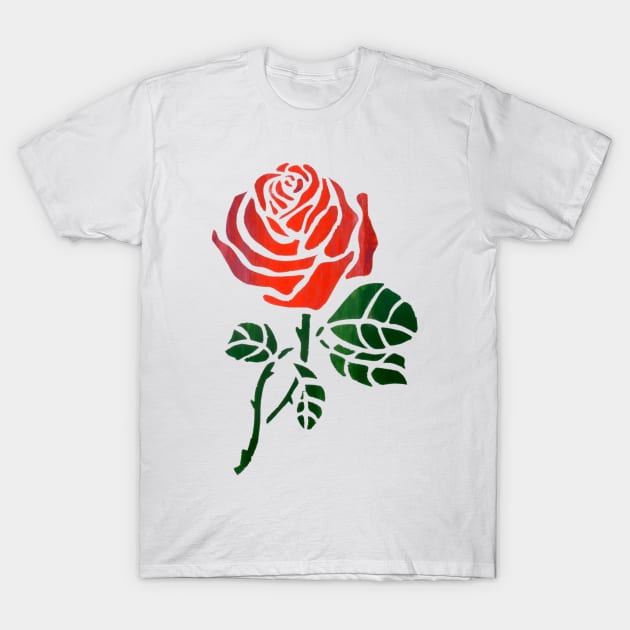 Rose Red Roses Printed T-Shirt by Nevervand